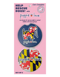 MARYLAND FLAG PUP CAR COASTER PUPPIE LOVE