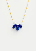 Meena PSTM Afghanistan Lapis Beaded Necklace on Cord