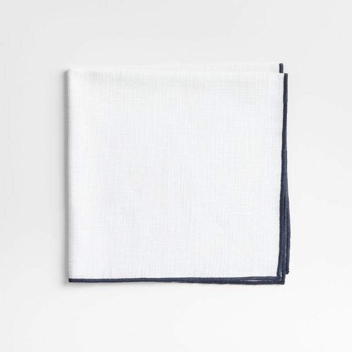 Merrow Stitch Deep Indigo Organic Cotton Napkin
