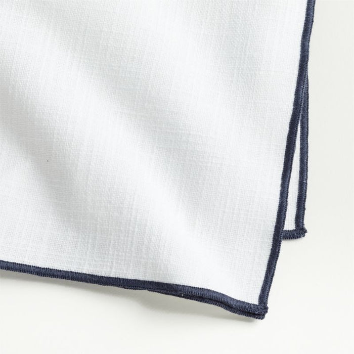 Merrow Stitch Deep Indigo Organic Cotton Napkin