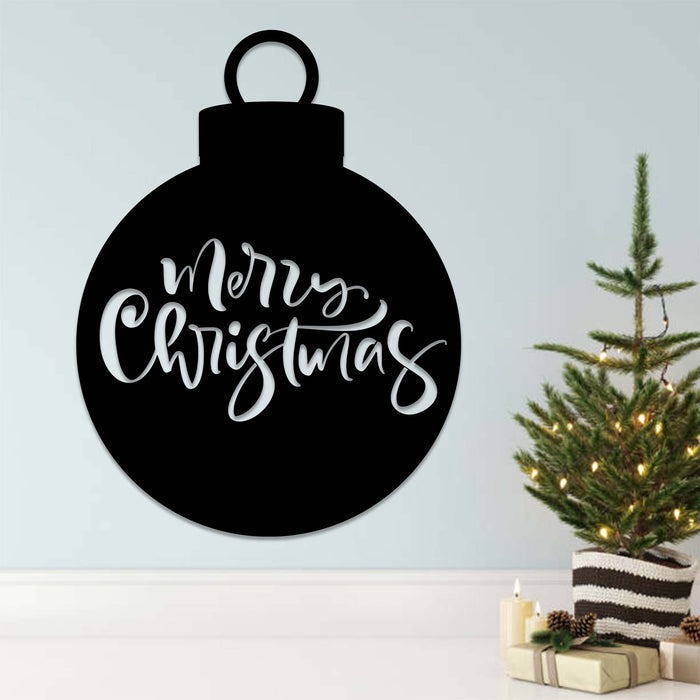 Merry Christmas Ornament - Metal Wall Art - MetalPlex