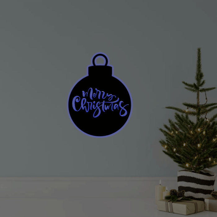 Merry Christmas Ornament - Metal Wall Art
