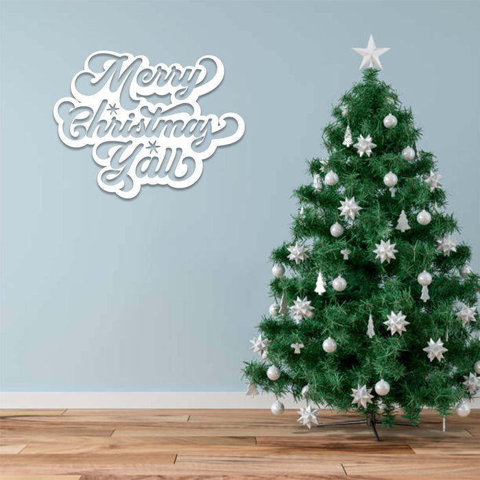 Merry Christmas Y'all - Metal Wall Art - MetalPlex