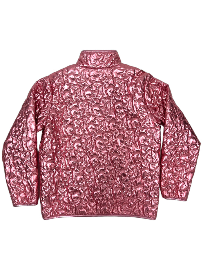 METALLIC QUILTED JACKET, PINK SUPER SALE PUPPIE LOVE