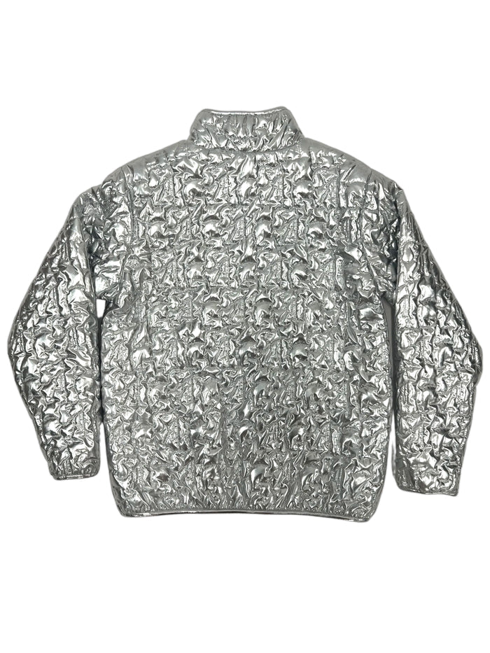 METALLIC QUILTED JACKET, SILVER SUPER SALE PUPPIE LOVE