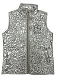 METALLIC QUILTED VEST, SILVER SUPER SALE PUPPIE LOVE