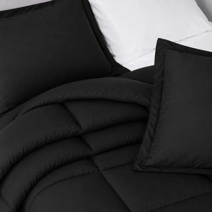 Midnight Black Oversized Comforter Set