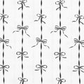 Midnight Black Ribbons and Bows Pillowcase Set
