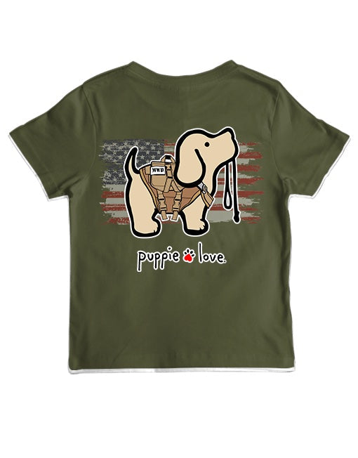 MILITARY WORKING PUP, YOUTH SS DTG PUPPIE LOVE