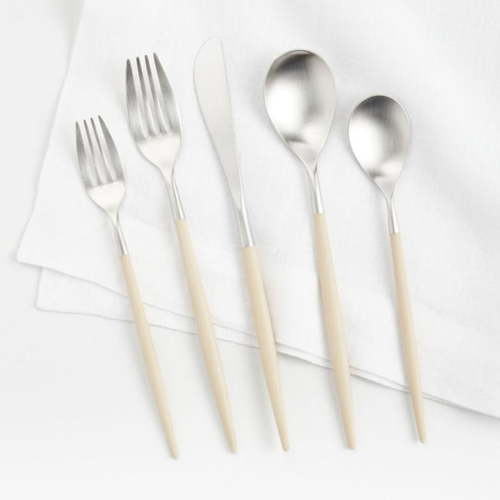 Mio Ivory 5-Piece Flatware Place Setting