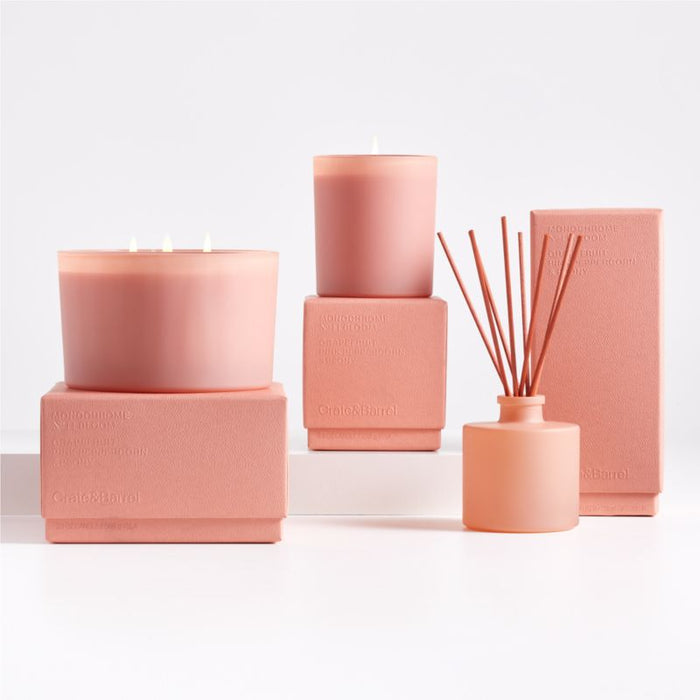 Monochrome No. 11 Bloom 3-Wick Candle - Grapefruit, Pink Peppercorn and Peony