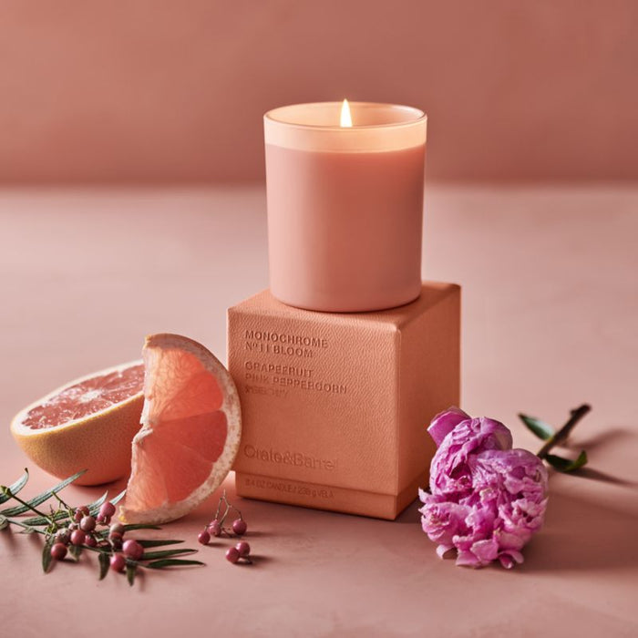 Monochrome No. 11 Bloom 3-Wick Candle - Grapefruit, Pink Peppercorn and Peony