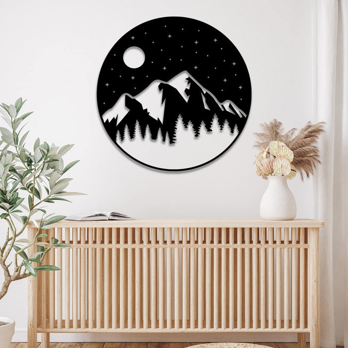 Moon Mountain - Metal Wall Art - MetalPlex