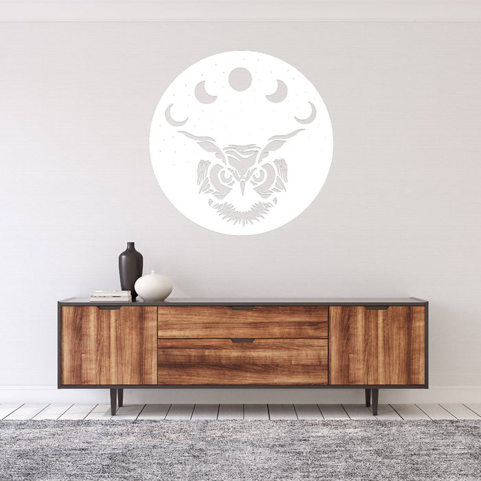 Moon Owl - Metal Wall Art - MetalPlex