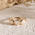 Moonstone ring in gold vermeil