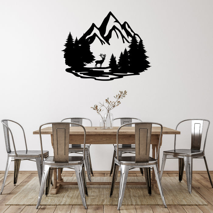 Mountain Deer - Metal Wall Art
