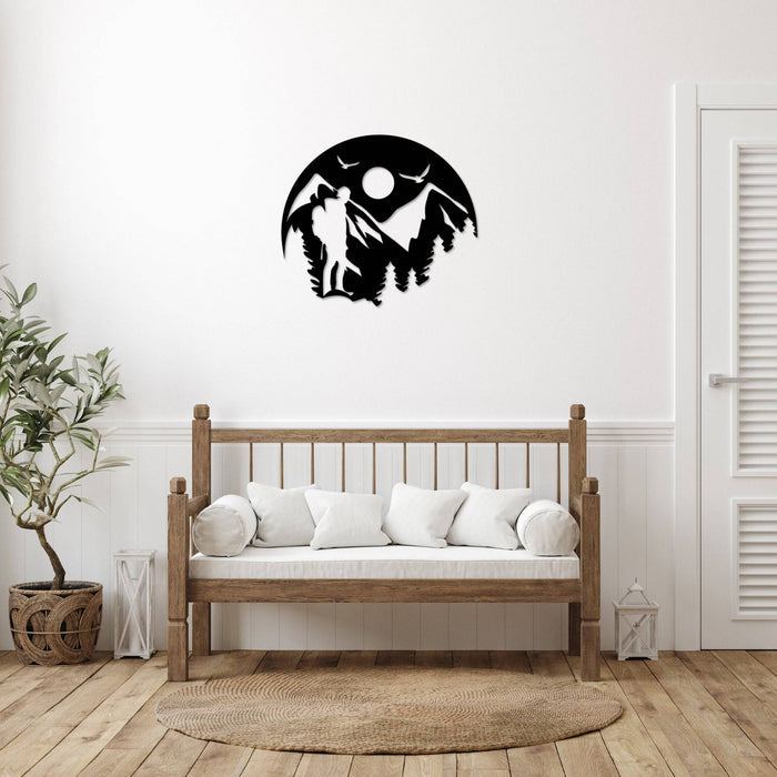 Mountain Hiking - Metal Wall Art - MetalPlex