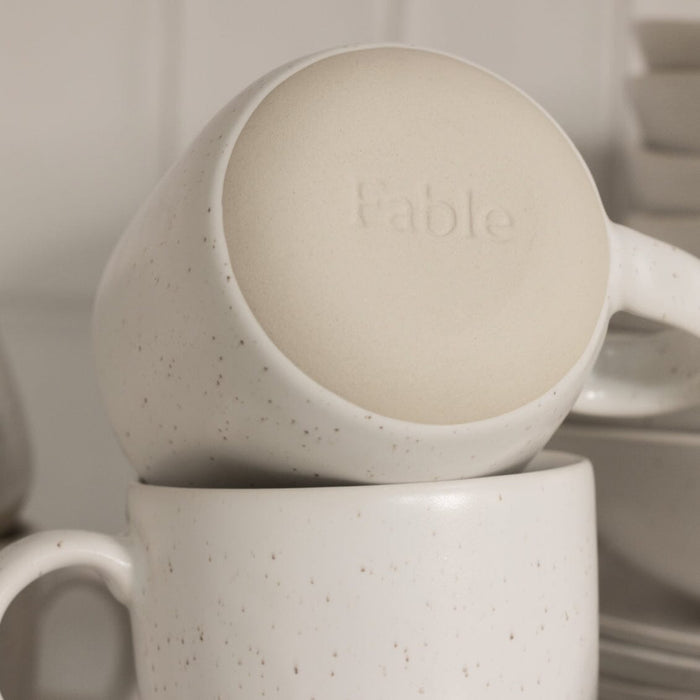 Mugs dinnerware by Fable Home, shown in a beachgrassgreen finish. – #beachgrassgreen