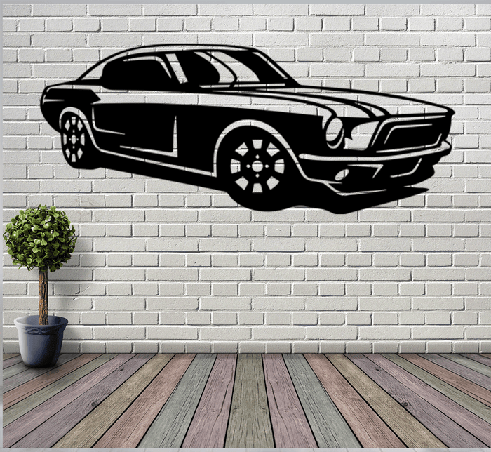 Mustang Metal Wall Art – Ford Classic Car Automotive Man Cave Decor