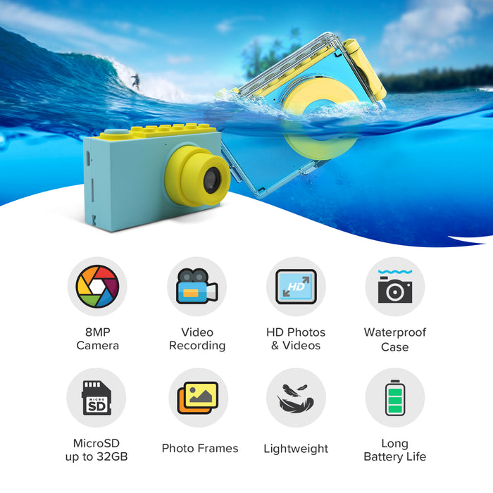 myFirst Camera 2 — Waterproof Camera for Kids with IPX8 (10ft)