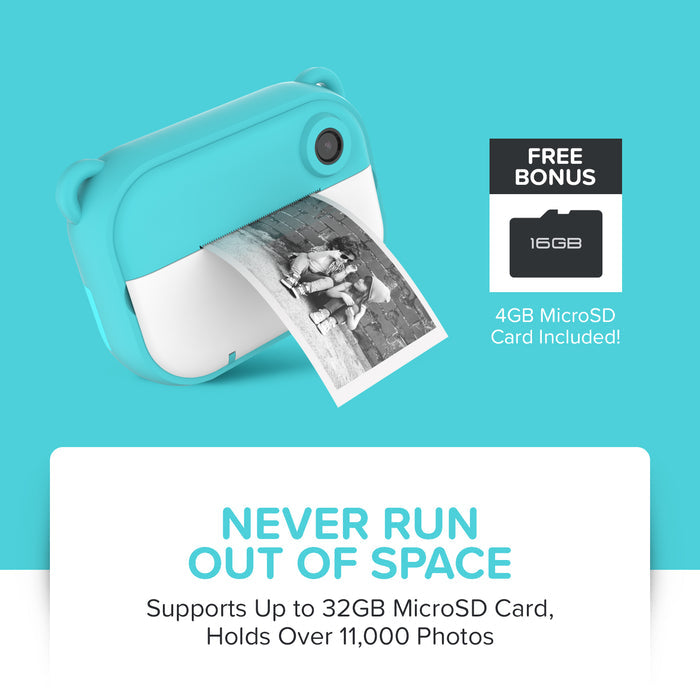 myFirst Insta 2 — Zero Ink Thermal Print Camera for Kids with 12MP