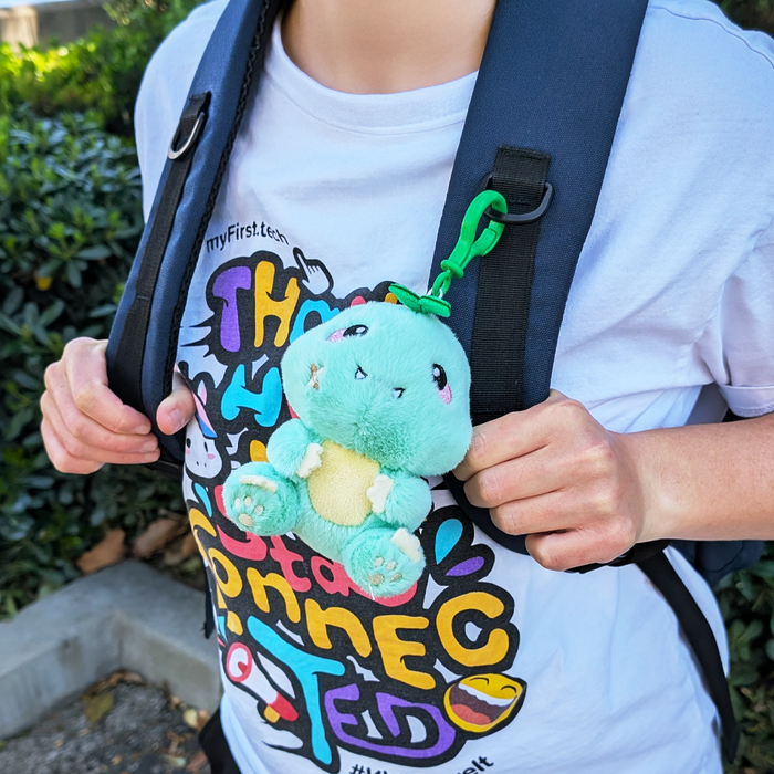 myFirst mino — Plush Backpack Clip Dinosaur Toy for Kids