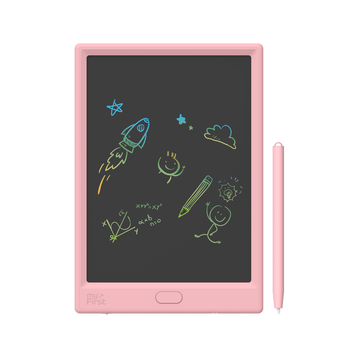 myFirst Sketch Pro Neo — Rainbow LCD Writing Tablet for Kids with Leather Case