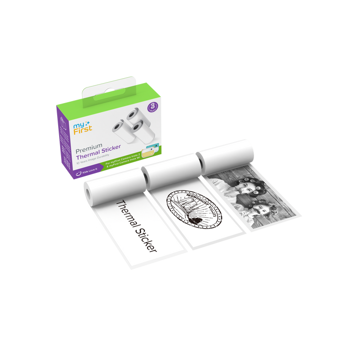 myFirst Thermal Sticker Refill — 3-Pack for Insta 2/Wi (BPA-Free)