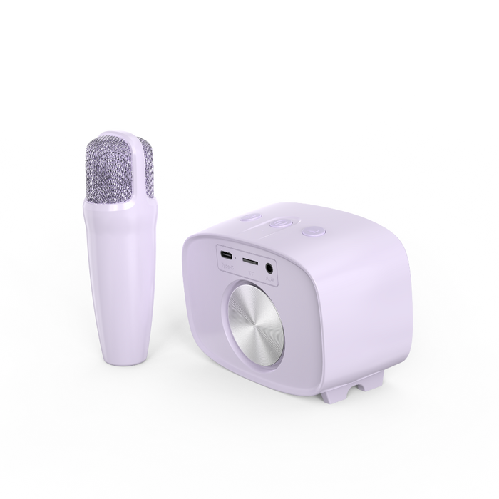 purple speaker microphone karaoke machine myfirst