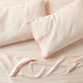 Natural Hemp Fiber Elegant Pink Full Bed Sheet Set