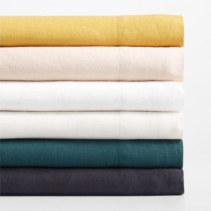 Natural Hemp Fiber Elegant Pink Full Bed Sheet Set