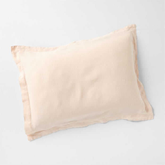 Natural Hemp Fiber Elegant Pink King-Size Pillow Sham