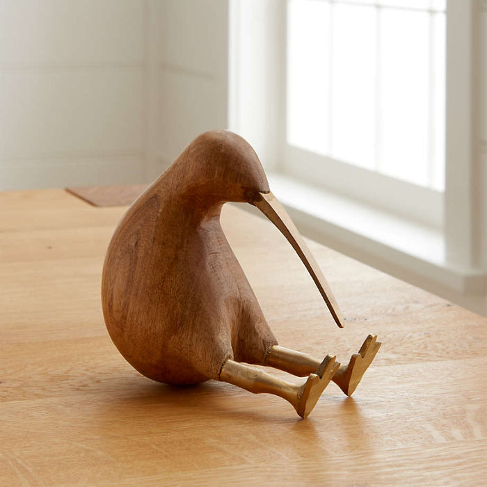Natural Wood Kiwi Bird