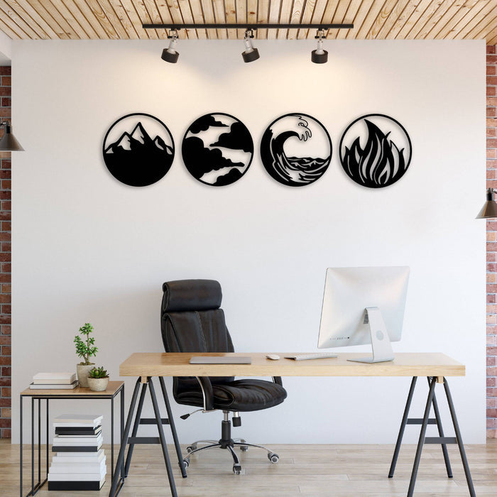 Nature's Four Elements - Metal Wall Art - MetalPlex
