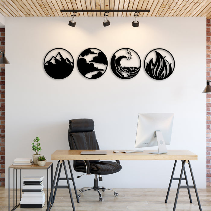Nature's Four Elements - Metal Wall Art - MetalPlex