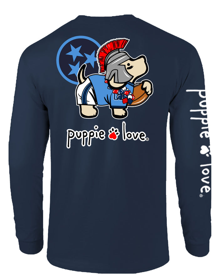 NAVY AND RED MASCOT PUP, ADULT LS PUPPIE LOVE
