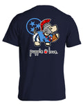 NAVY AND RED MASCOT PUP PUPPIE LOVE