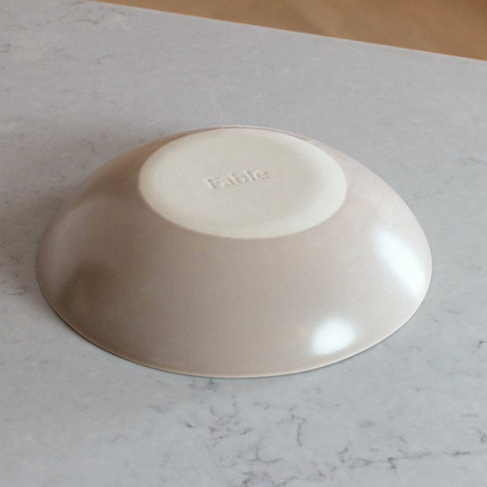 Nested serving bowls dinnerware by Fable Home, shown in a speckledwhite finish. – #speckledwhite