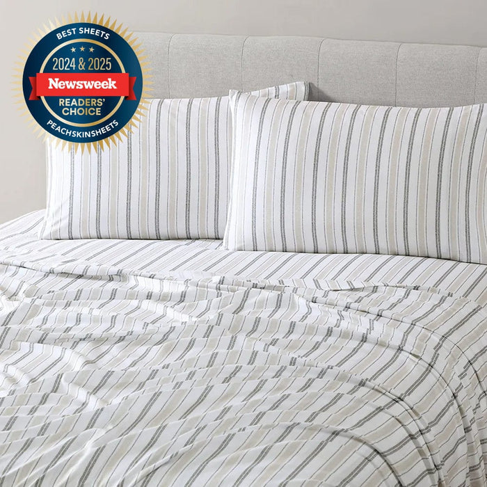 Neutral Twill Stripe Sheet Set