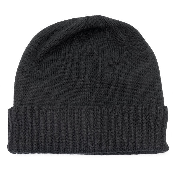 No Bad Ideas - Zander Military Knit Watch Cap w/ Patch - Black - Back, Flat