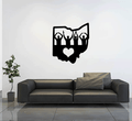 Ohio Love Metal Wall Art – Ohio State Pride Home & Office Decor
