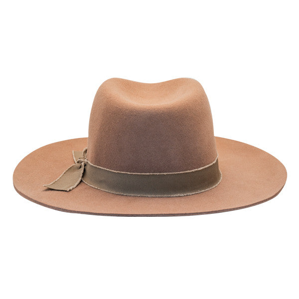 Olive & Pique - Wide Brim Floppy Wool Felt Hat - Back