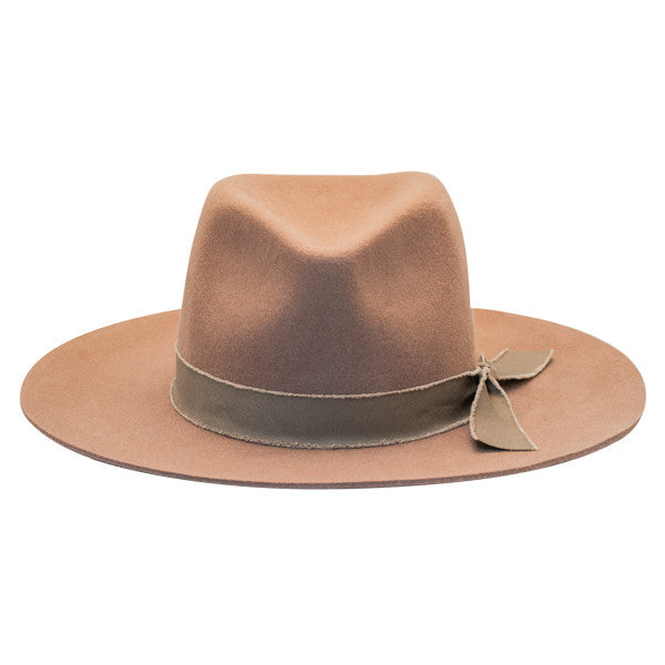 Olive & Pique - Wide Brim Floppy Wool Felt Hat - Front