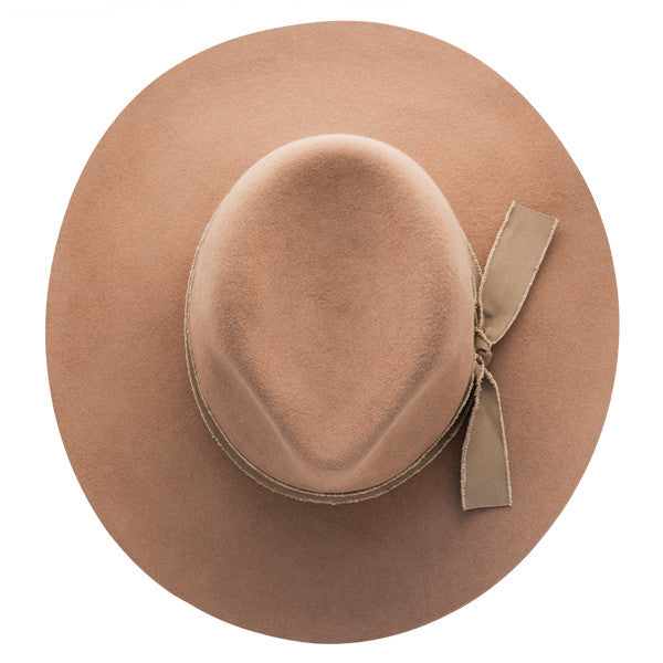 Olive & Pique - Wide Brim Floppy Wool Felt Hat - Top