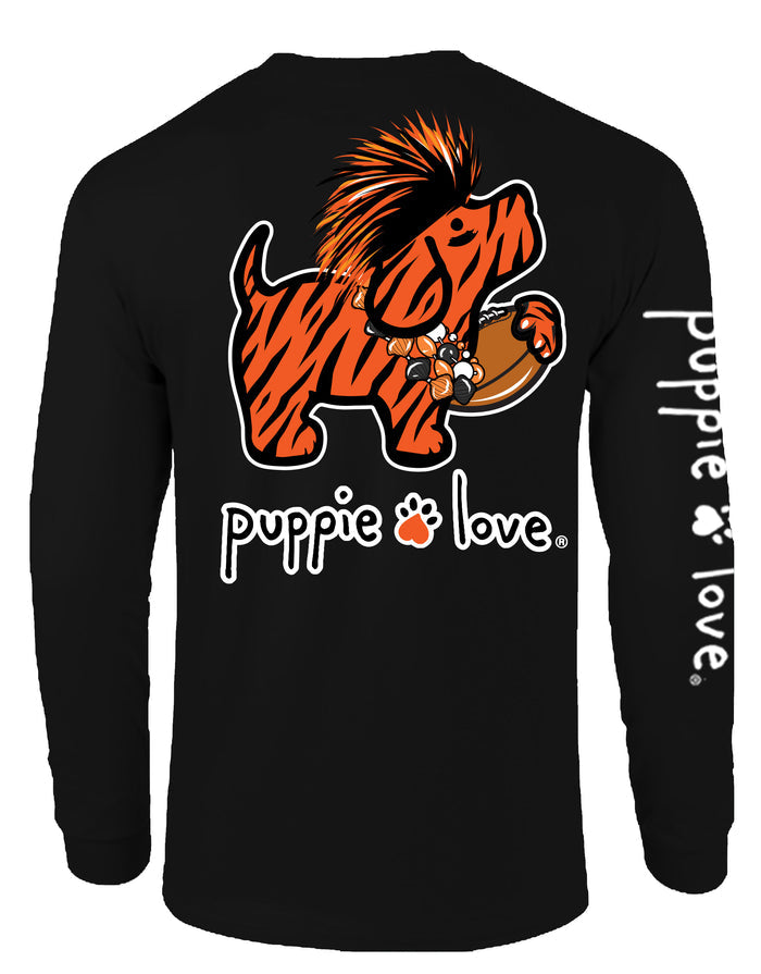 ORANGE AND BLACK MASCOT PUP, ADULT LS PUPPIE LOVE