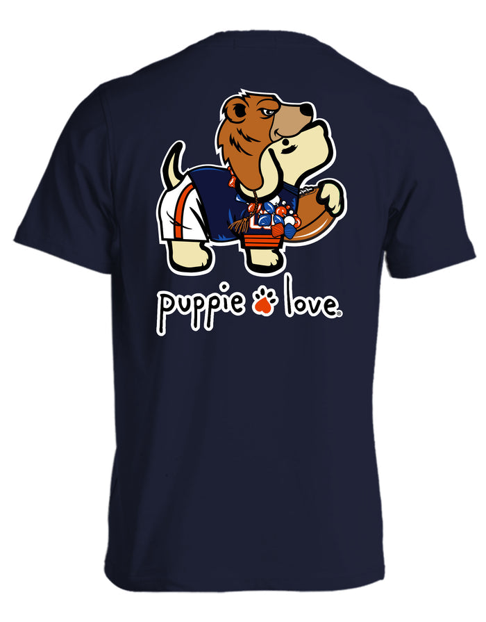 ORANGE AND NAVY MASCOT PUP PUPPIE LOVE