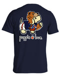 ORANGE AND NAVY MASCOT PUP PUPPIE LOVE