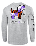 ORANGE PURPLE MD FLAG PUP, ADULT LS PUPPIE LOVE
