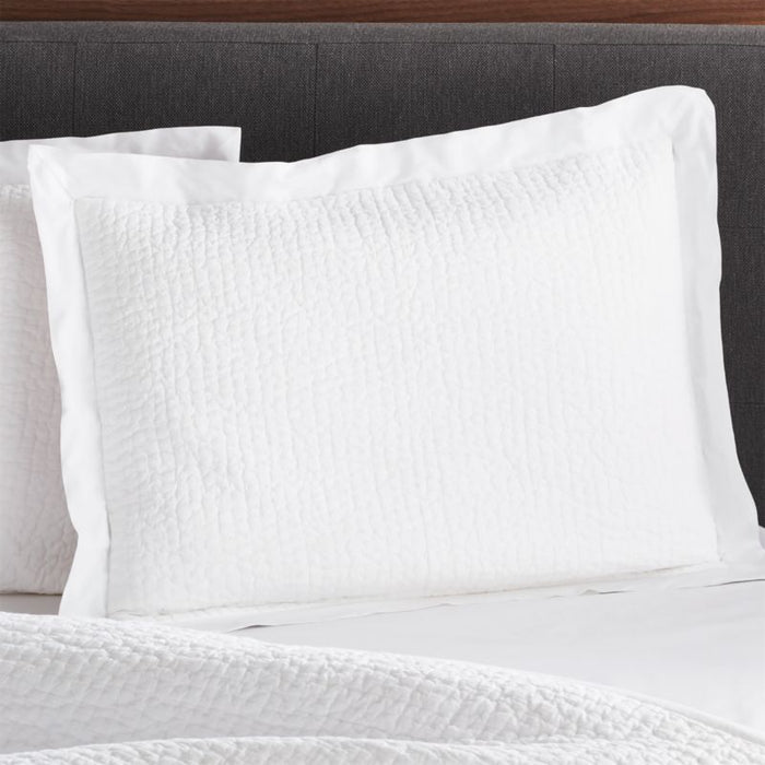 Organic Celeste Grey Standard Pillow Sham