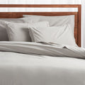 Organic Cotton Grey Eyelash Fringe King Pillow Sham